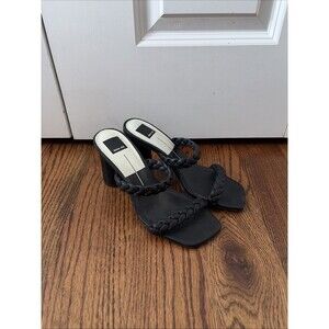 Dolce Vita Women’s Size 8.5 Nolita Black Braided Faux Leather Sandals Heels